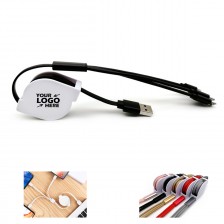 Multi Function 3 In 1 USB Cable Retractable USb Extension Cable